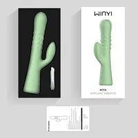 thrusting rabbit Vibrator-WINYI Supplier WHolesale OEM ODM 2023 New thrusting rabbit Vibrator sex toy wholesale G spot clitoal stimulating Expandable vibrator for women-thrusting rabbit vibrator