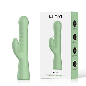 WINYI Supplier WHolesale OEM ODM 2023 New thrusting rabbit Vibrator sex toy wholesale G spot clitoal stimulating Expandable vibrator for women-thrusting rabbit vibrator-Swelling Rabbit Vibrator